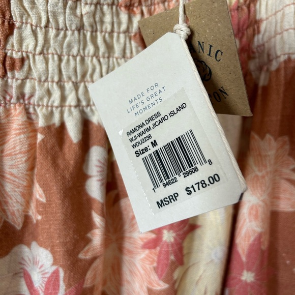 NWT FAHERTY Ramona Smocked Puff Sleeve Dress size M - Picture 10 of 12